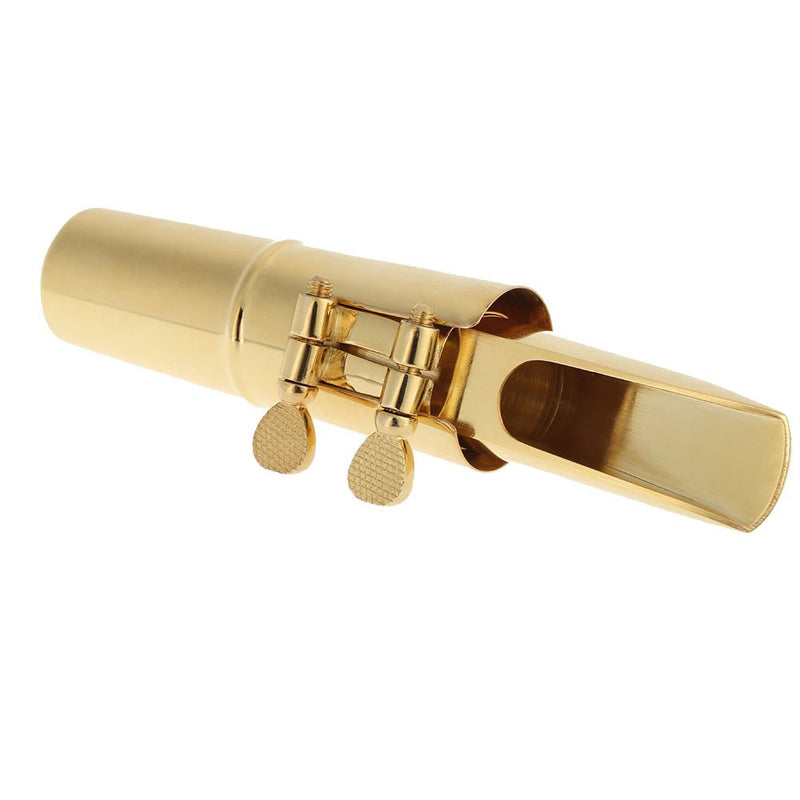 Andoer Jazz Tenor Sax Saxophone 5C Mouthpiece Metal with Mouthpiece Patches Pads Cushions Cap Buckle Gold Plating