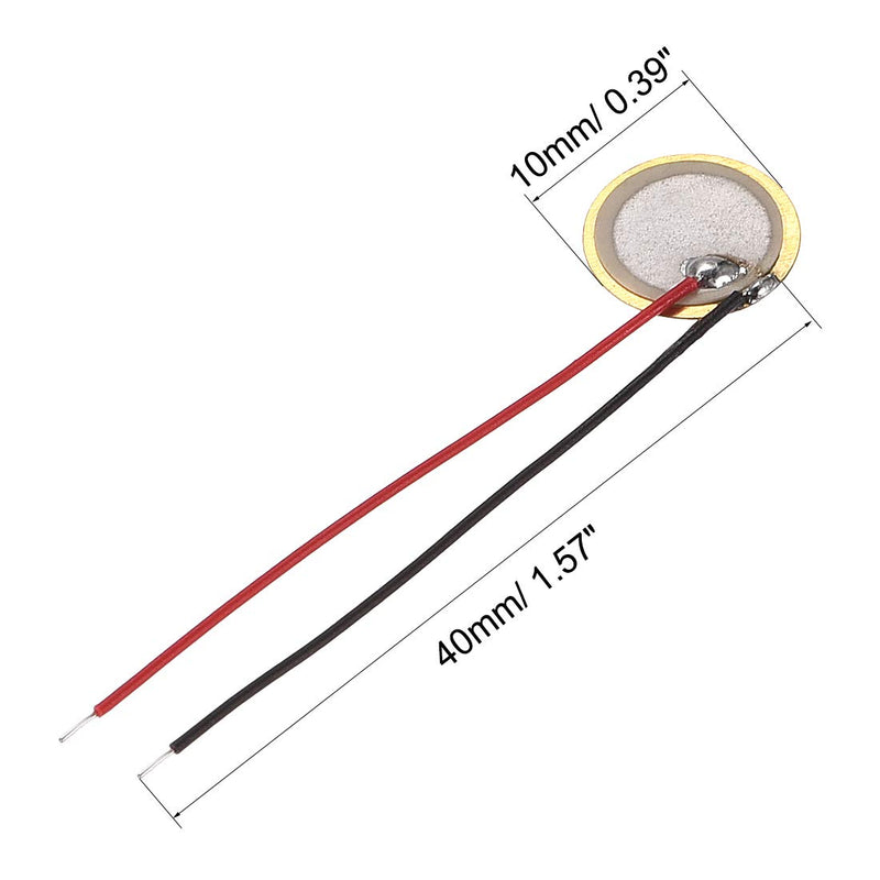 uxcell 20 Pcs Piezo Discs 10mm Acoustic Pickup Transducer Element Trigger Buzzer CBG Guitar