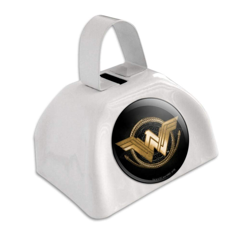 Wonder Woman Movie Golden Lasso Logo White Metal Cowbell Cow Bell Instrument