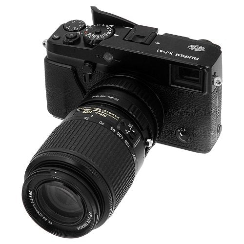 Fotodiox Lens Mount Macro Adapter Compatible with Nikon Nikkor F Mount G-Type D/SLR Lens on Fuji X-Mount Cameras Nikon F G-Type
