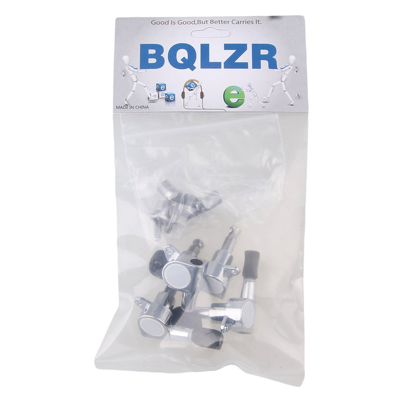 BQLZR Ukulele 2R2L Chrome Geared Machine Heads with Mounting Screws