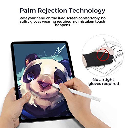 Stylus Pen for iPad with Palm Rejection, Active Pencil Compatible with (2018-2020) Apple iPad Pro (11/12.9 Inch),for iPad 6th/7th/ Mini 5th/iPad Air 3rd Gen for Precise Writing/Drawing Black