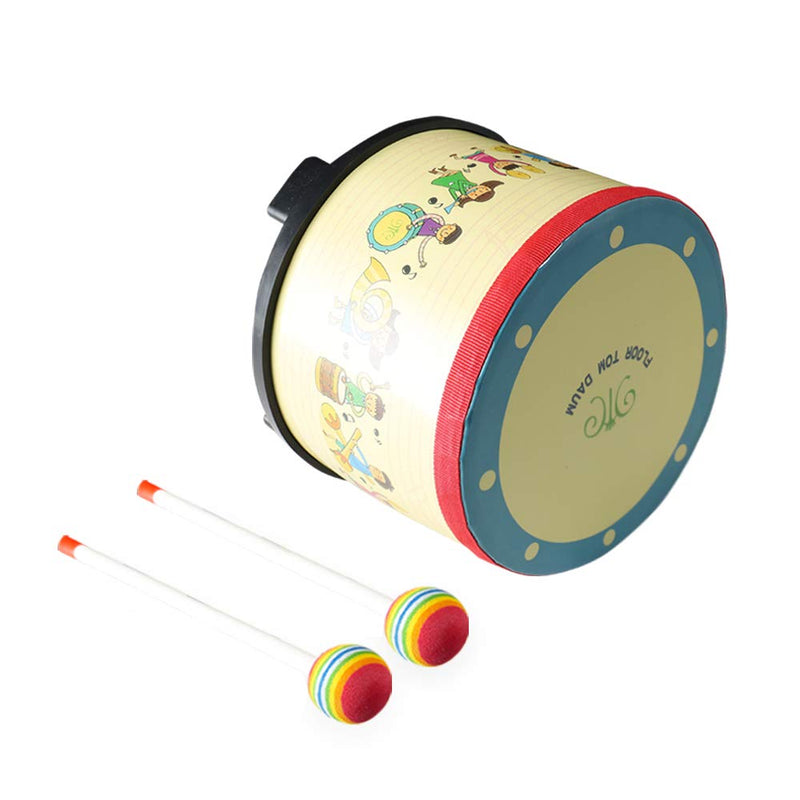 Floor Tom Drum 8 inch Gathering Club Carnival Colorful Percussion Instrument with 2 Mallets Music Drum toys for Child Special Christmas Birthday Gift. (8 inch)