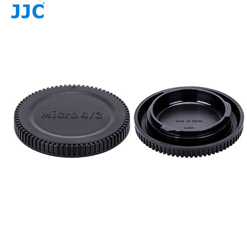 (2 Packs) JJC M43 Lens Rear Cap Camera Body Cap, MFT Rear Lense Protective Cap, Micro Four Thirds Dust Sensor Cover, Compatible with Olympus / Panasonic Lumix Micro 4/3 Mirrorless Camera