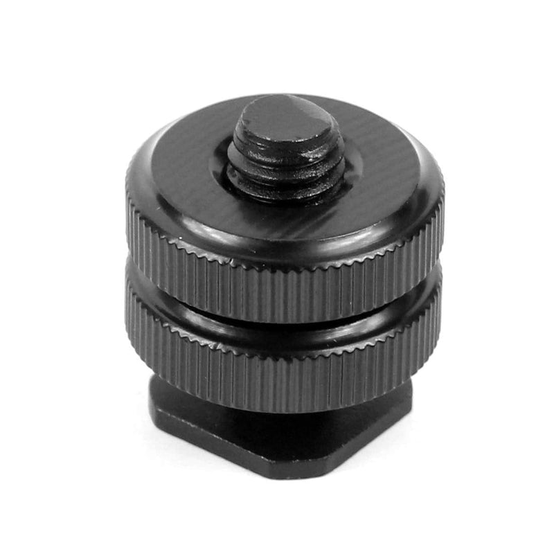 FEICHAO 2Pcs Professional 3/8 1/4 Hot Shoe Adapter Tripod Mount Screw to Flash for DSLR Camera (1/4 Shoe) 1/4 Shoe