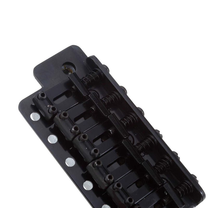 Musiclily Pro Vintage-style Guitar 2-7/32" 56.5mm Steel Saddles Strat Tremolo Bridge for Vintage Fender American Strat, Black