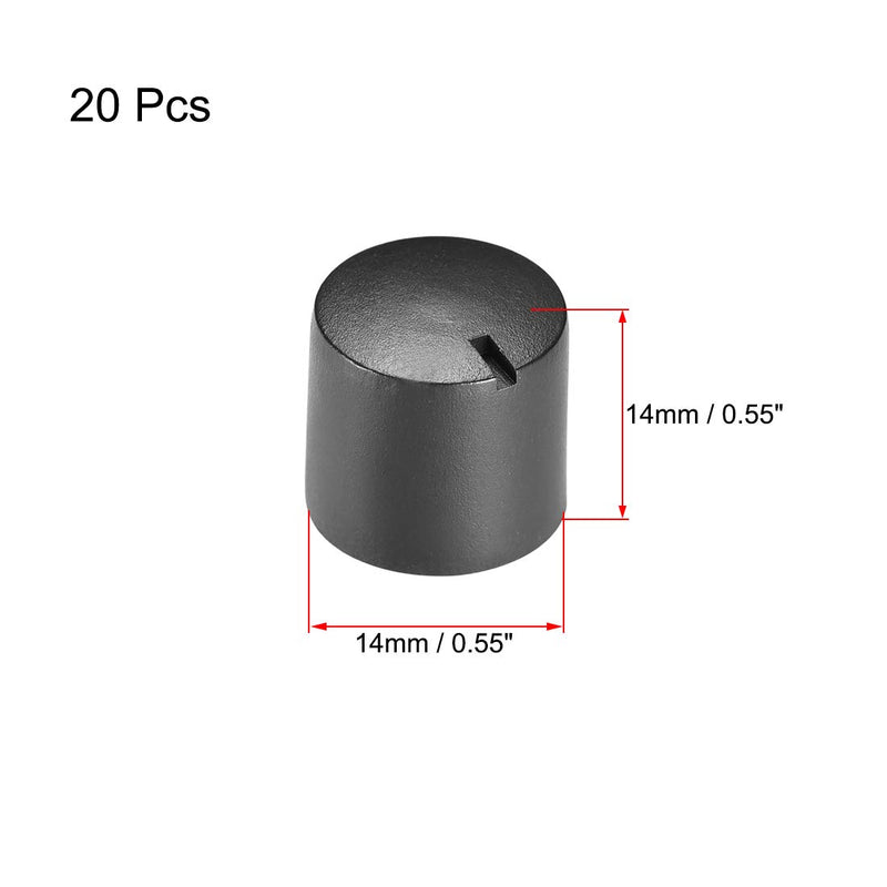 uxcell 20Pcs 6mm Shaft Hole Knob for Speaker Effect Pedal Amplifier Potentiometer Knob 14x14mm