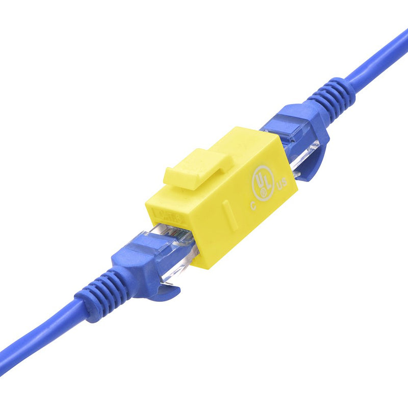 VCE UL Listed 15-Pack CAT6 Keystone Coupler RJ45 Female to Female Insert Coupler UTP Keystone Inline Coupler Blue+Red+Yellow