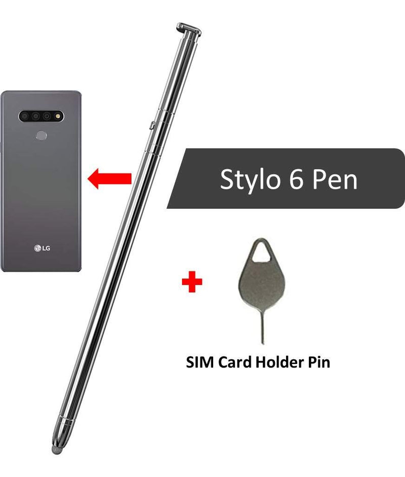 Stylo 6 Pen Touch Pen Replacement Part for LG Stylo 6 / Stylo 6+ Q730TM Q730AM Q730VS Q730MS Q730PS Q730CS Q730MA Stylus Pen Fit All Version + Eject Pin (Pen-Gray) Pen-Gray