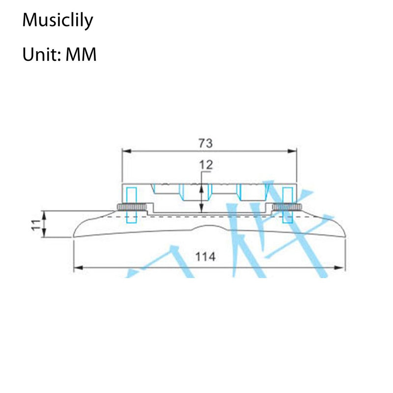 Musiclily 114mm Rosewood Adjustable Compensated Mandolin Bridge Set