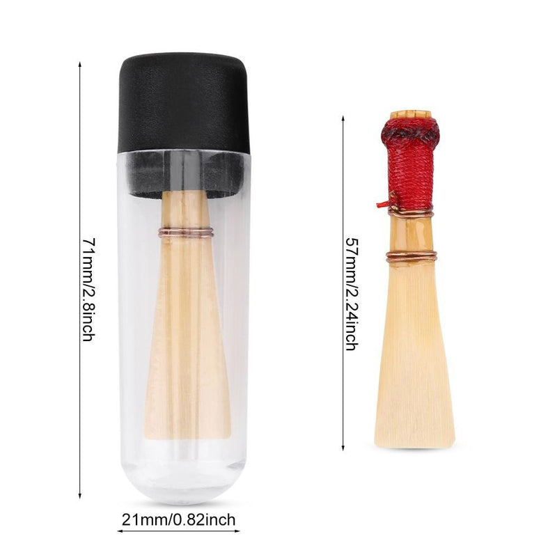 Alomejor 5 Pcs Bassoon Reeds Bamboo Bassoon Reeds Medium Strength 57mm Reed Length Bassoon Instrument Accessories