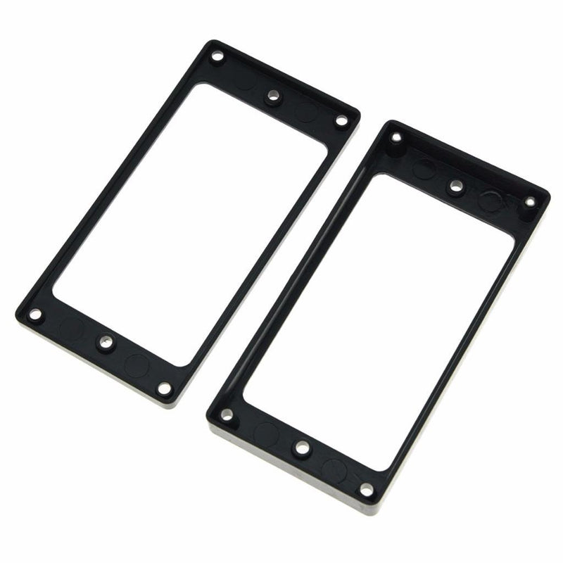 Dopro Set of 2 Plastic Humbucker Pickup Ring Pickup Mounting Frame Curved Bottom 35 for Neck and 79 for Bridge Pickup Black