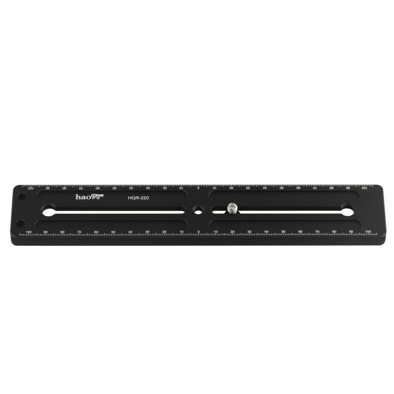 Haoge 220mm Multi-Purpose Long Quick Release Extender Rail Sliding Plate for Camera Tripod Ballhead Clamp fit Benro Arca Swiss Sunwayfoto