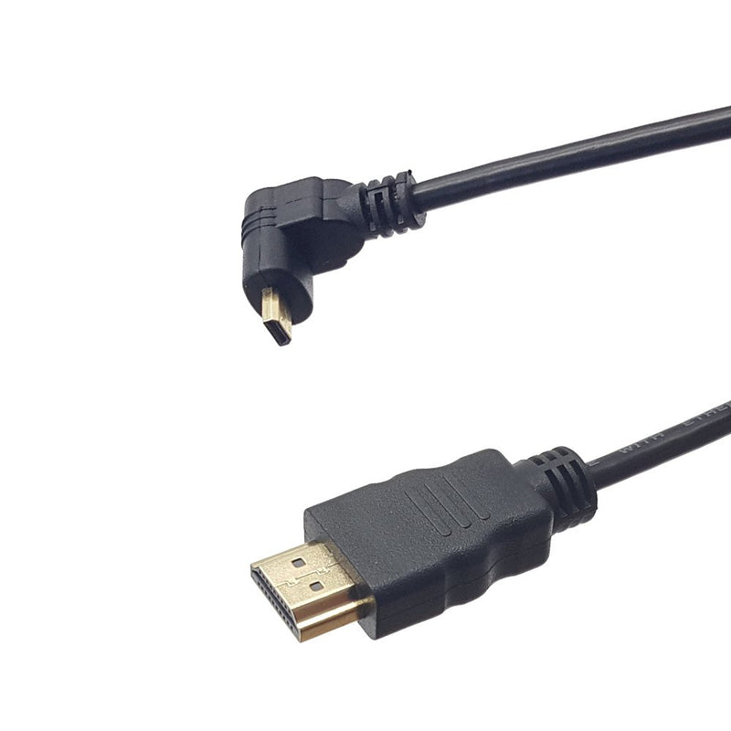 Seadream 1Foot 90 Degree Up Angle Micro HDMI Male To HDMI Male Cable Connector (1Pack Up angled) 1Pack Up angled