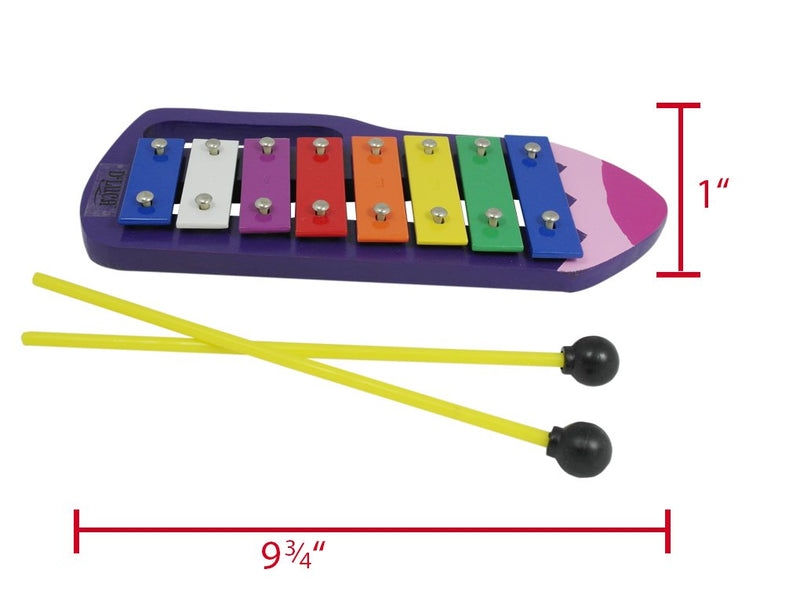 D'Luca YSQB Kids Crayon 8 Notes Xylophone Glockenspiel with Music Cards