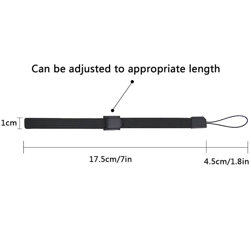 Hand Wrist Strap Lanyard, 2 Pieces Universal Wristlet Wristband with Adjustable Slider Lock for Nintendo Wii Remote Controller Mobile Phone MP3 Digital Camera USB Flash Drive Black 2 Black