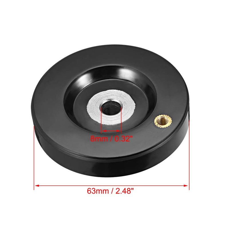 uxcell Hand Wheel 63mm Diameter 8mm Hole Diameter for Milling Machine