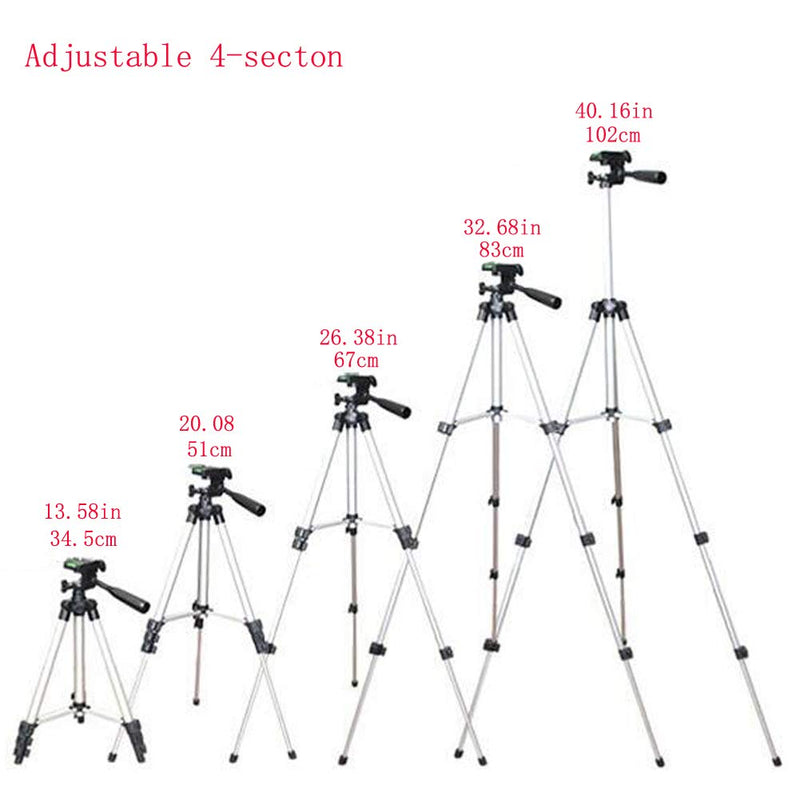 Walway Foldable Lightweight Aluminum Travel Tripod for Most Video Camera/Digital Camera/GoPro/Smartphones and DSLR, with Carrying Bag