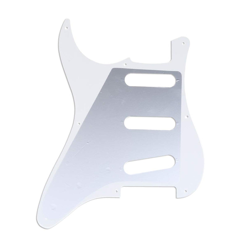 Musiclily Pro 8-Hole Guitar Strat Pickguard for JPN Fender Japan 57 Vintage Style Stratocaster, 1Ply White