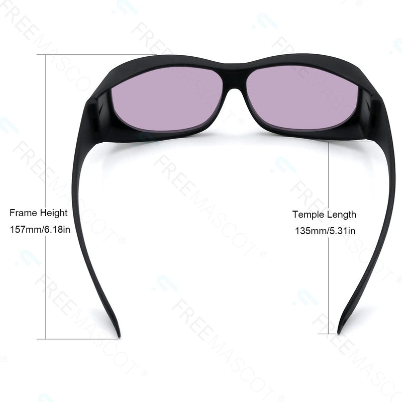 FreeMascot OD 5+ 190nm-380nm / 750nm-860nm Wavelength Violet and Infrared Laser Safety Glasses Frame Style 4