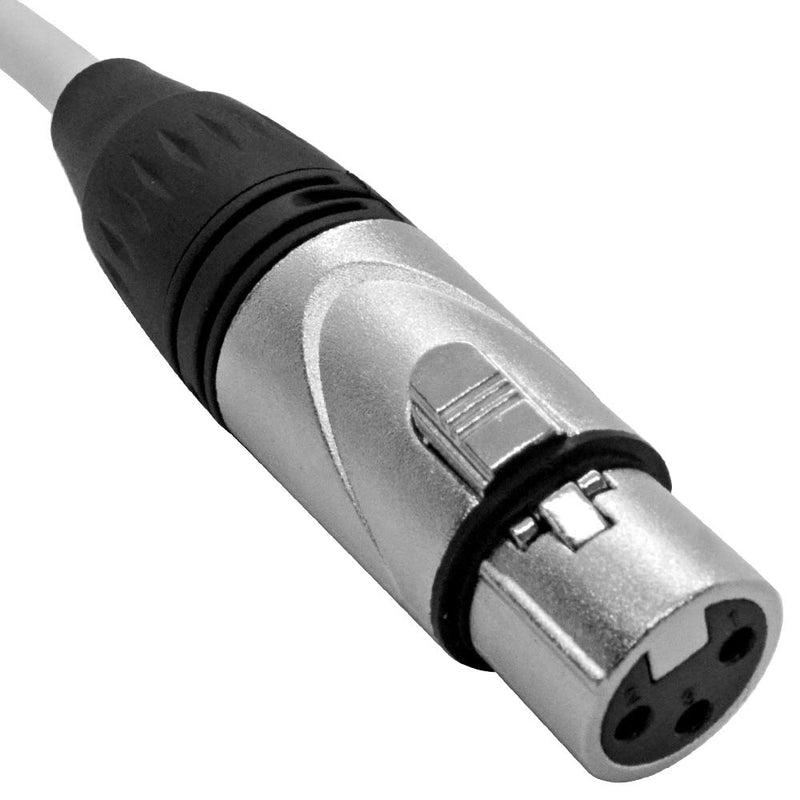 [AUSTRALIA] - Seismic Audio - SATRXL-F25White - 25 Foot White XLR Female to 1/4 Inch TRS Patch Cables- 25' Professional Audio Balanced XLR-F to 1/4" Patch Cord 