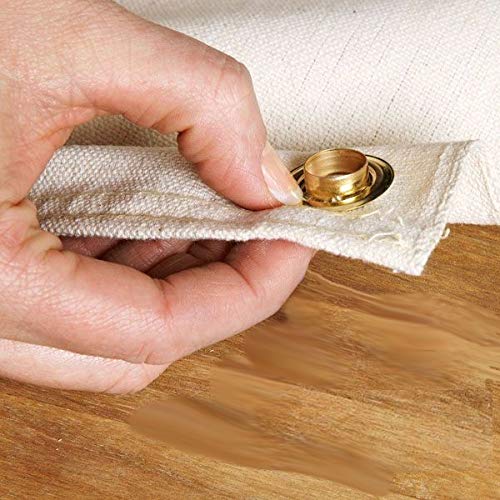 Edward Tools Grommet Kit 1/2” - Heavy Duty Brass Eyelet Grommets for Tarps, Fabric, Tent - Grommet Tools - Hole Punch, Setting Tool, Anvil - Stronger Rustproof Brass Metal Grommets - Tarp Repair Kit