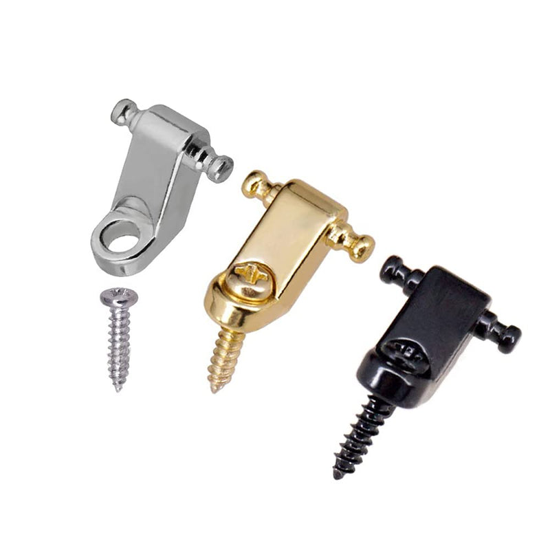 Electric Guitar String Retainers Tree Standard Roller String Guides Pack of 2pcs (Black) Black
