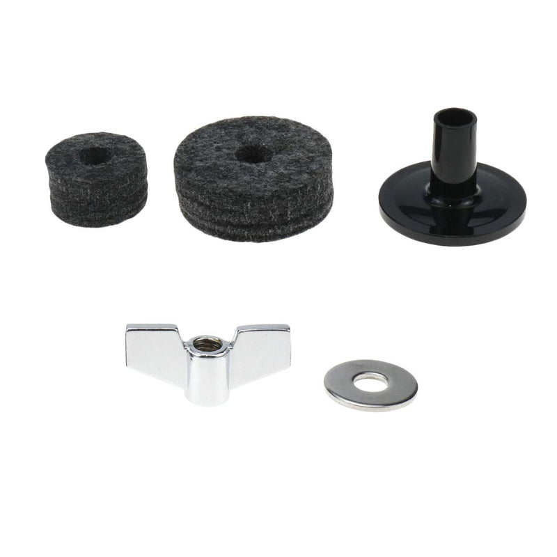 Bitray 18 Pieces Cymbal Felts Hi-Hat Clutch Felt Drum Felt Mat Set Felt Cymbal Replacement Accessories Hi-Hat Cup Felt Cymbal Sleeves with Base Wing Nuts and Cymbal Washer