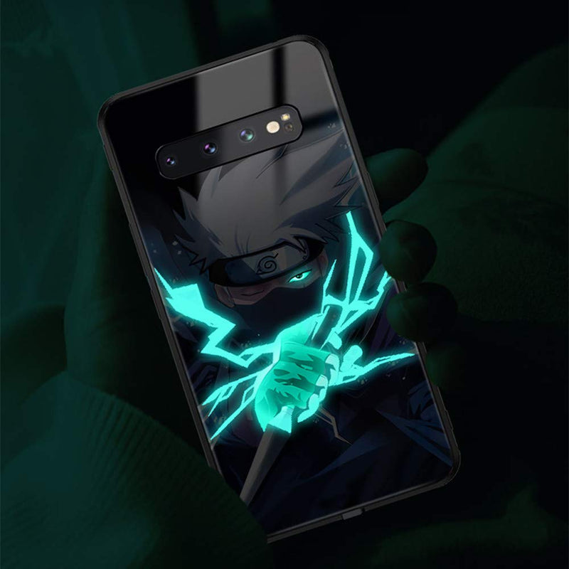 Ninja K Call Led Flash Luminescent Glass case for iPhone 12 Pro Max, Anime Comic Theme Case Anti-Scratch Mobile Phone Glass Cover (Ninja K, iPhone 12 Pro Max) Ninja K