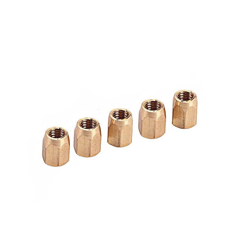 Alnicov Guitar Truss Nut,5 Pcs Brass Electric Guitar Truss Rod Neck Nut for Guitar Accessory Replacement