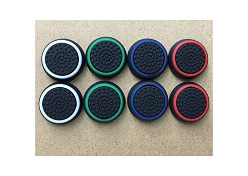 [AUSTRALIA] - 4 Pair / 8 Pcs Replacement Silicone Thumb Grip Stick Analog Joystick Cap Cover for Ps3 / Ps4 / Xbox 360 / Xbox One Game Controllers Black 