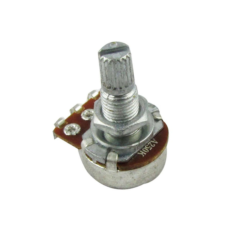 Musiclily 250K Mini Split Shaft Audio Pot Guitar Long Potentiometers for Fender Stratocaster Telecaster Guitar Bass Parts (Pack of 2) A250K