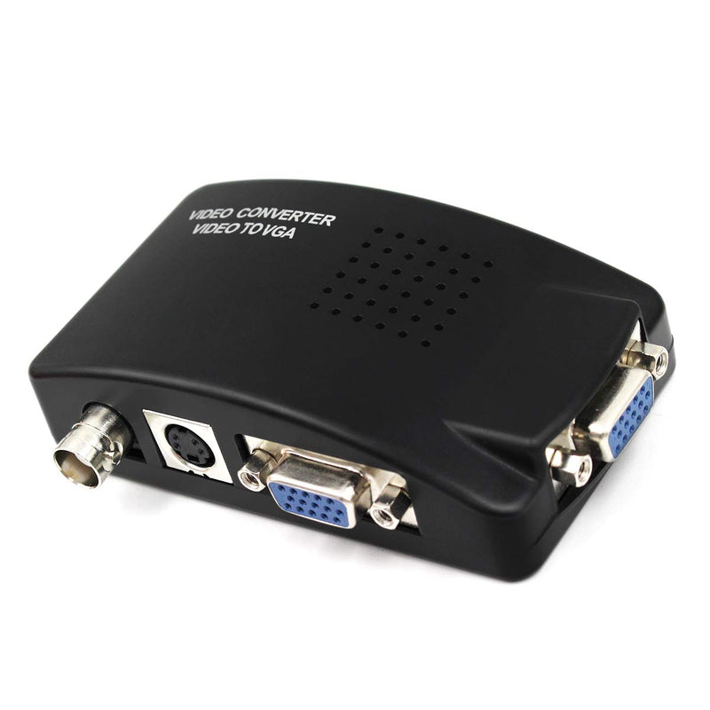 [AUSTRALIA] - HDSUNWSTD Portable BNC to VGA Video Converter Composite S-Video Input to PC VGA Out Adapter Digital Switch Box for PC MACTV Camera DVD DVR 