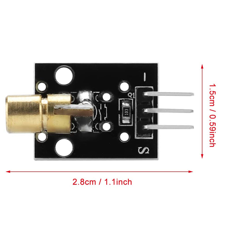 4 Pcs 3 Pin 650nm Red Laser Transmitter Dot Diode Module for Laser Sensor Projects