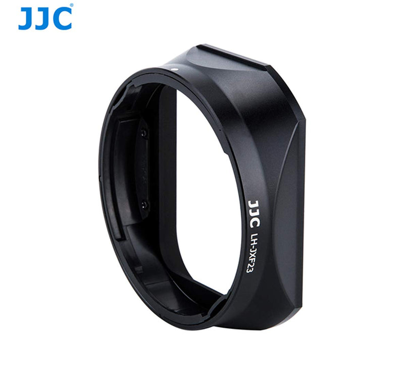 JJC LH-JXF23 Black Bayonet Metal Square Lens Hood for FUJINON XF 23mm F1.4 R XF 56mm F1.2 R XF 56mm F1.2 R APD, with Front Cap, Fuji 23mm F1.4 XF 56mm F1.2 Lens Hood, Replaces Fujifilm LH-XF23