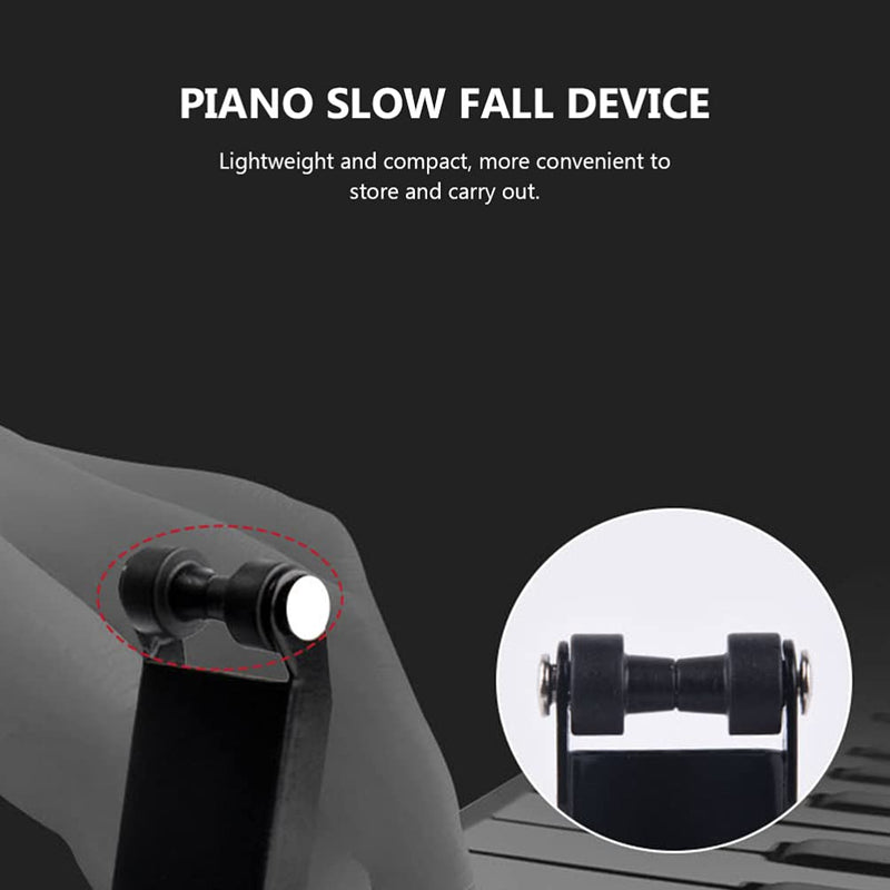 ARTIBETTER Piano Slow Soft Fall Device Aluminum Alloy Hydraulic Pressure Piano Fallboard Decelerator Keyboard Cover Descend Control Device Finger Guard Piano Accessory