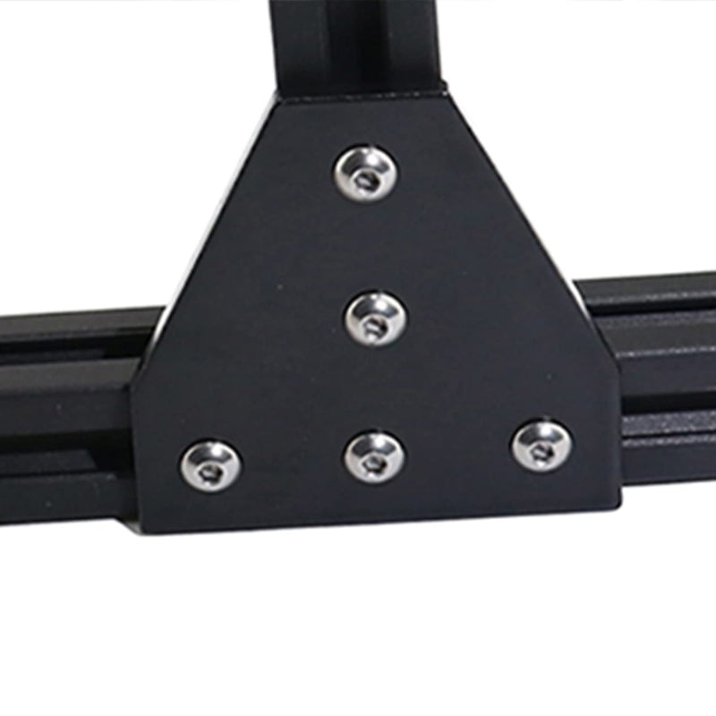[AUSTRALIA] - MroMax 5 Pcs Aluminum Alloy Outside Joining Plate 2.36" x 2.36" x 0.16" (L x W x T) with 5Hole Joint Bracket Black 