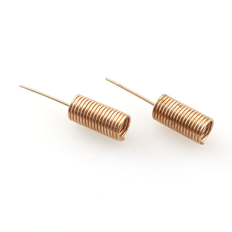 PZRT 4pcs Coil Spring Antenna Data Transmission Helical Antenna, Bronze 433MHz