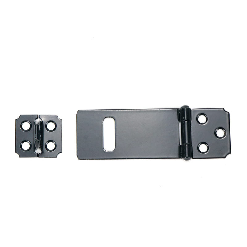 Tsnamay 4Pcs 3Inch Black Padlock Hasp,Door Slide Latch Lock Black Painted Iron Lock Black Iron with Screws for Home Yard Garden