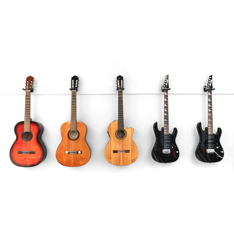 Haneye Guitar Hangers, Acoustic and Electric Guitar Wall Mount Hangers, Set of 4 Pack Guitar Hook Holder Stand for All Size Musical Instruments Bass, Mandolin, Banjo, Violin, Ukulele Accessories