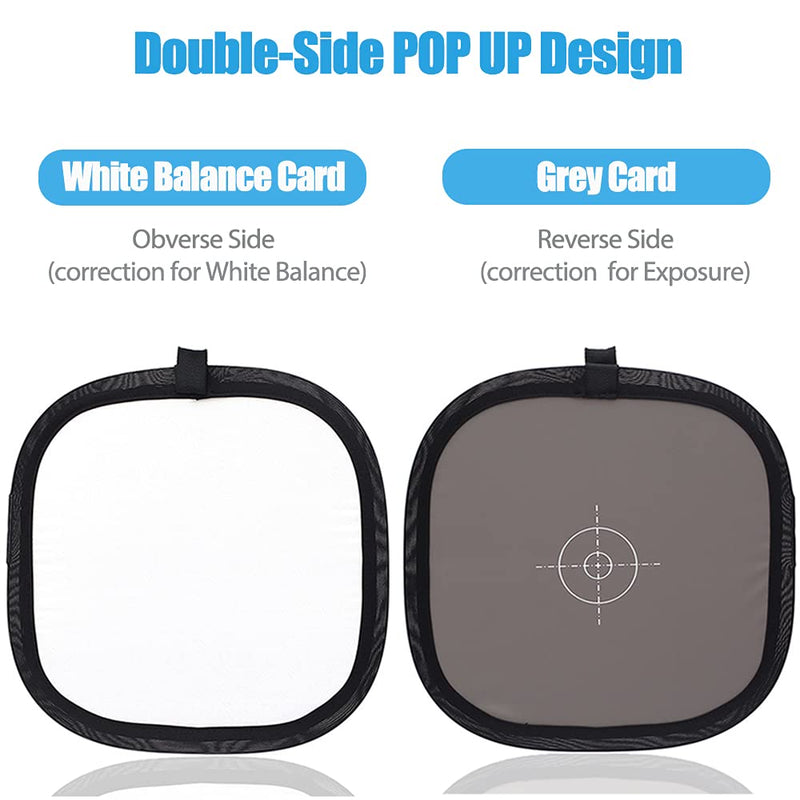 [AUSTRALIA] - RENIAN Small Grey White Balance Card 18 and Grey Reference Reflector Board with Carrying Bag Photography Card Custom Calibration Camera Checker Video, DSLR and Film 