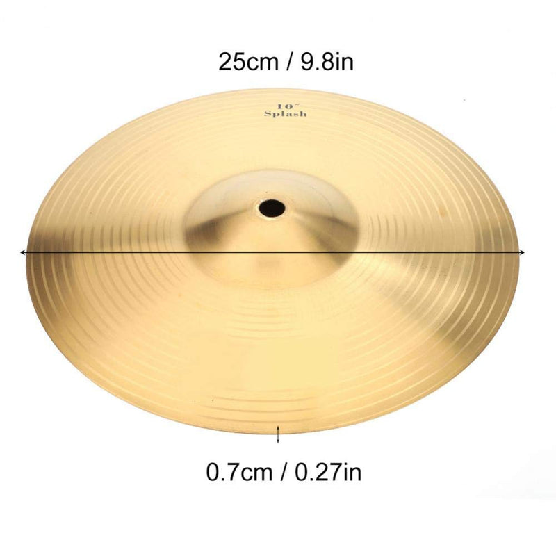 Drum Cymbal, Durable Brass 10inch Splash Cymbal Musical Instrument for Drum Set