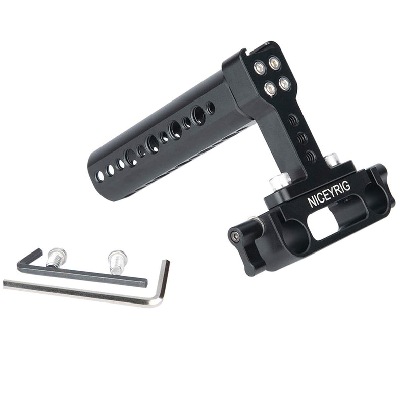 NICEYRIG GH5 GH4 Camera Top Handle with 15mm Rod Clamp, Applicable for Shoulder Support System/Rig Cage - 327