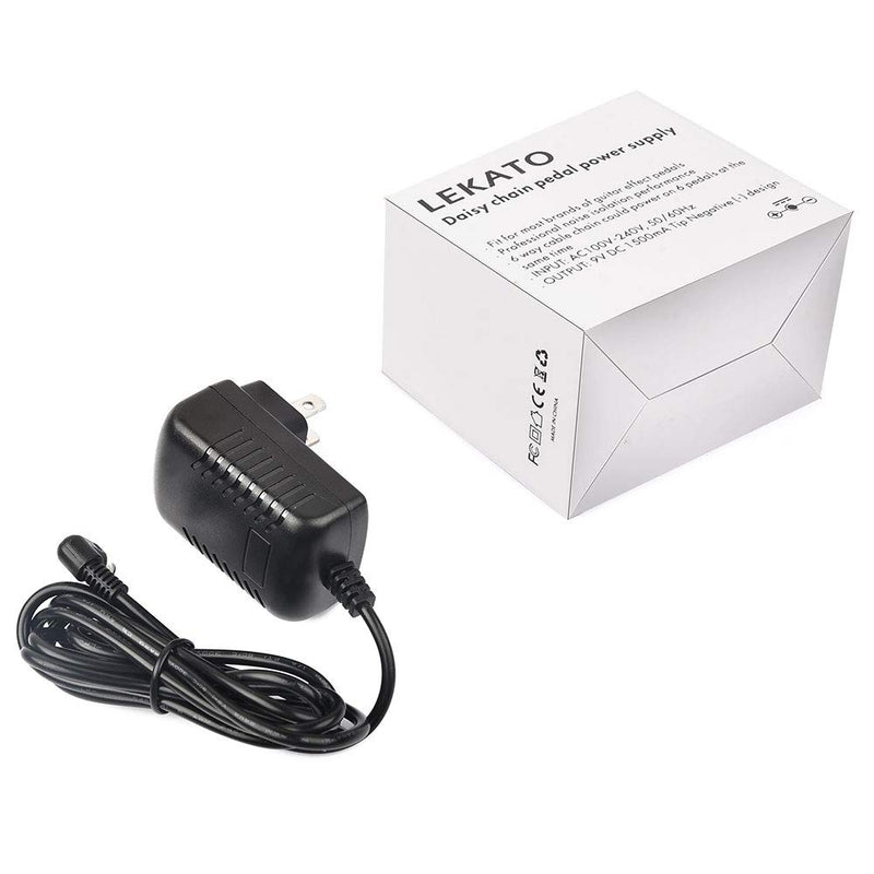 LEKATO Pedal Power Supply Adapter Power Adapter 9V 0.6A