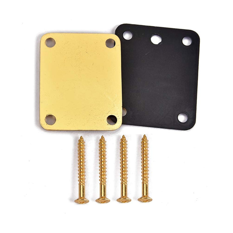 EXCEART Electric Guitar Part Neck Plate with Screws Tiger Head Strat Tele Guitar Precision for Replacement Electric Guitar Part