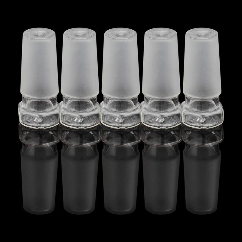 stonylab Glass Hex Head Hollow Glass Stopper, Hexagonal Head Glass Hollow Stopper for 24/40 Outer Joint Glass with Closed Bottom (5 Packs) 24/40 Joint