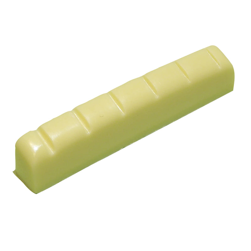 Ivory left handed guitar nut acoustic or electric 44mm x 6mm quality resin material.