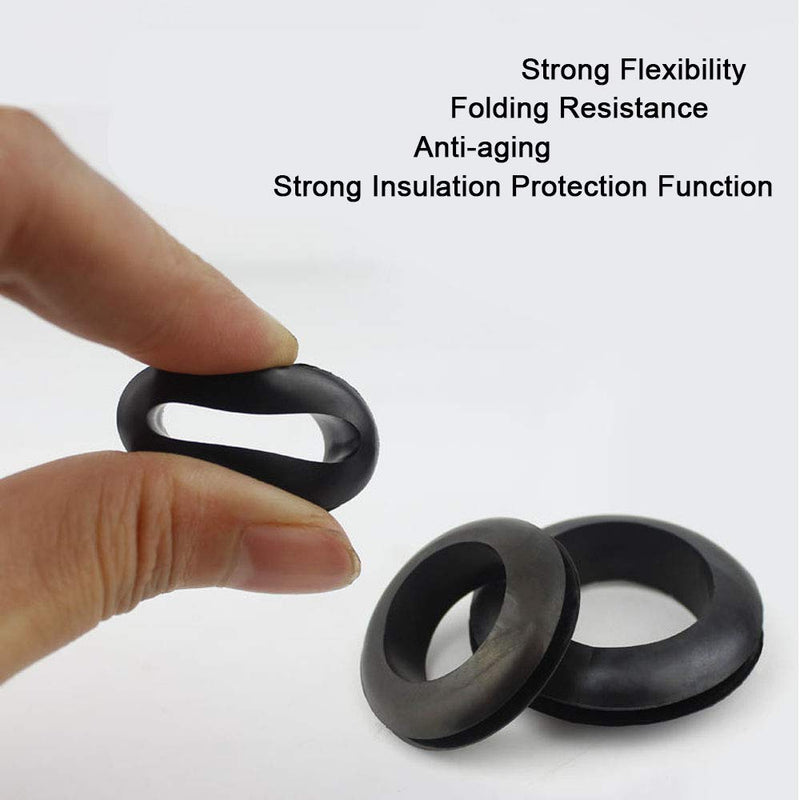 [AUSTRALIA] - Rubber Grommet，1" ID 1-3/16" Drill Hole-Rubber Hole Plug-Rubber Plugs for Holes-Rubber Hole Grommet-Eyelet Ring-Firewall Hole，for Wires,Cables,Plugs,15pcs d:1-3/16" Drill Hole,15pcs 
