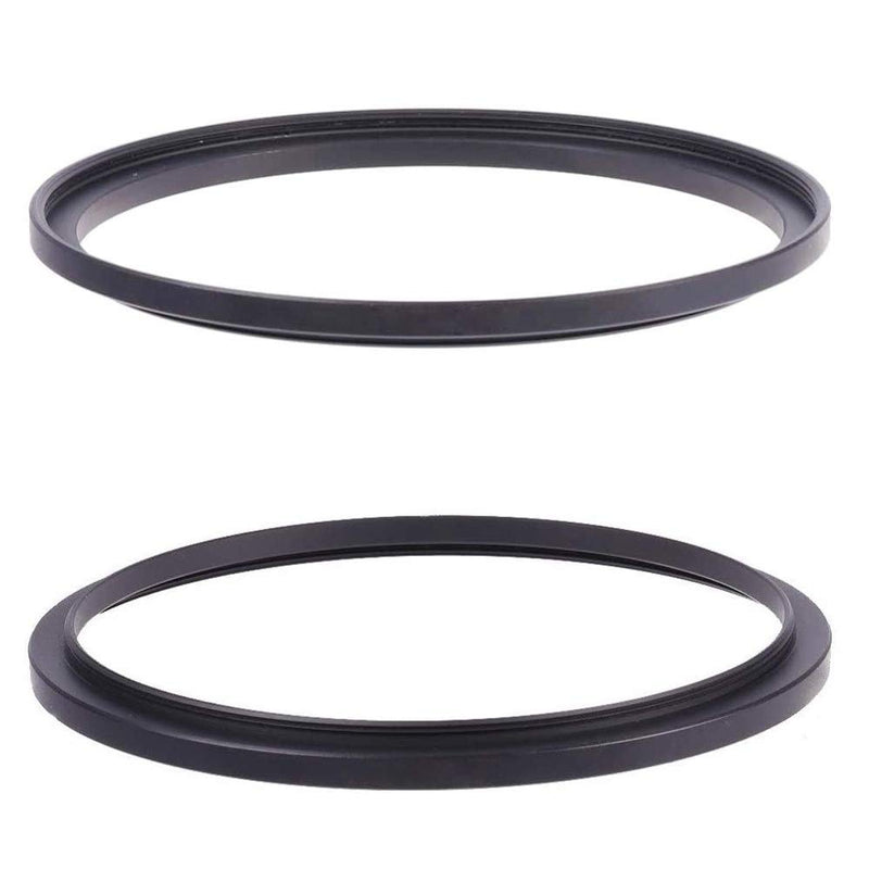 72mm-77mm Step Up Ring(72mm Lens to 77mm Filter, Hood,Lens Converter and Other Accessories) (2 Packs), Fire Rock 72-77 Aerometal Camera Lens Filter Adapter Ring…