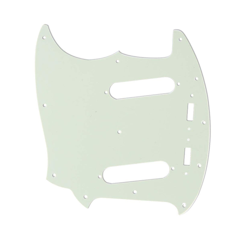 Musiclily Pro 12-Hole Guitar Pickguard for Fender American Mustang, 3Ply Mint Green